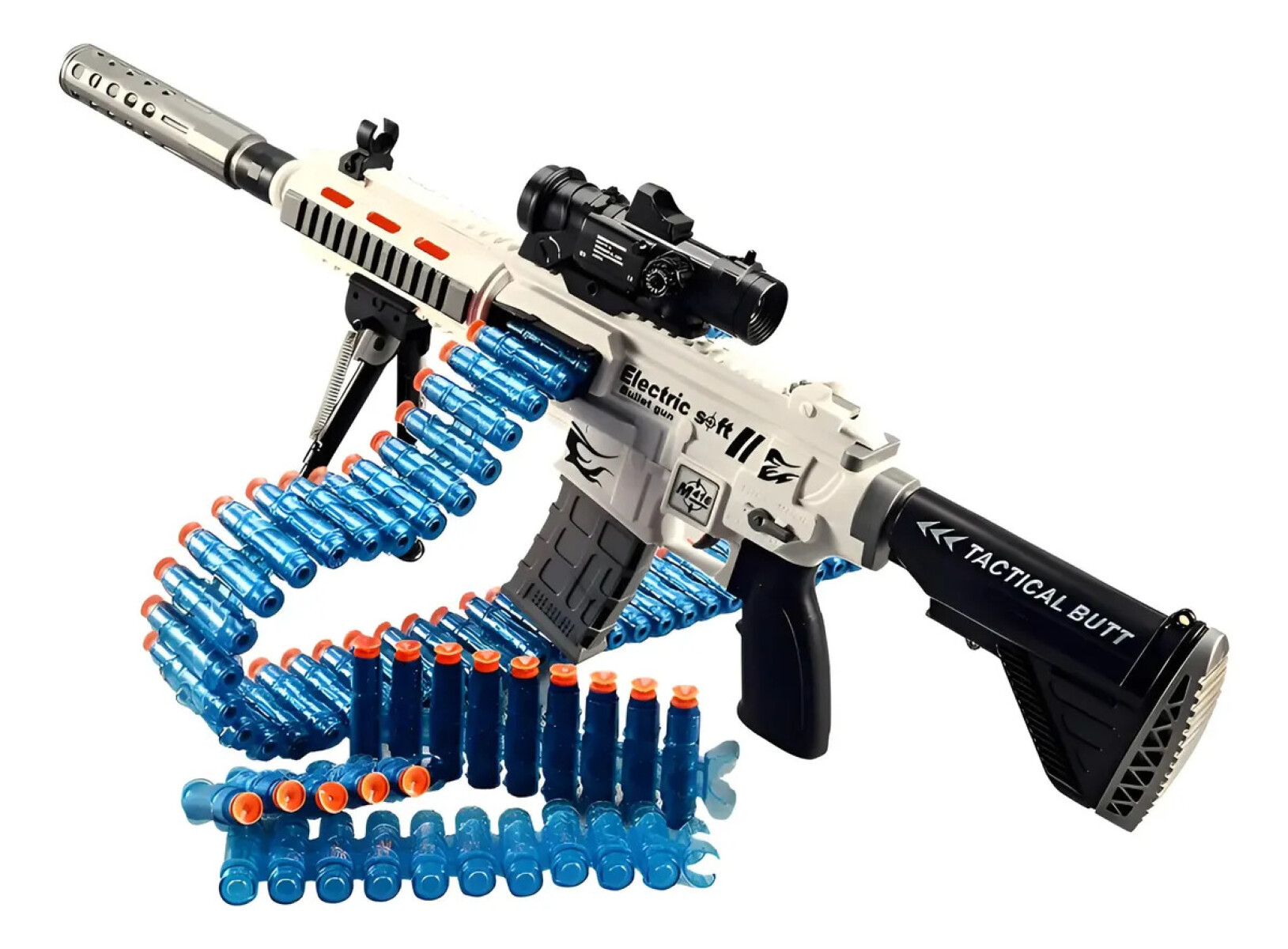 Rifle lanzador automático M416 con cadena de munición continua. 