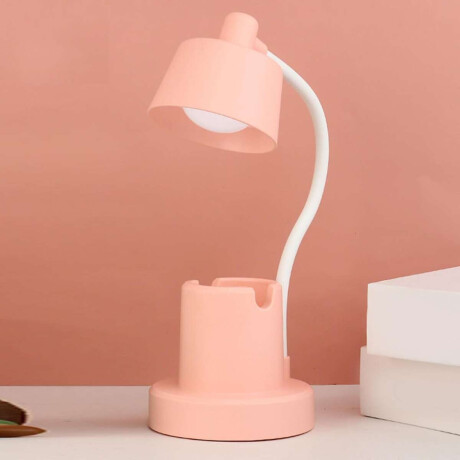 Lámpara veladora de escritorio con portalápices Rosado