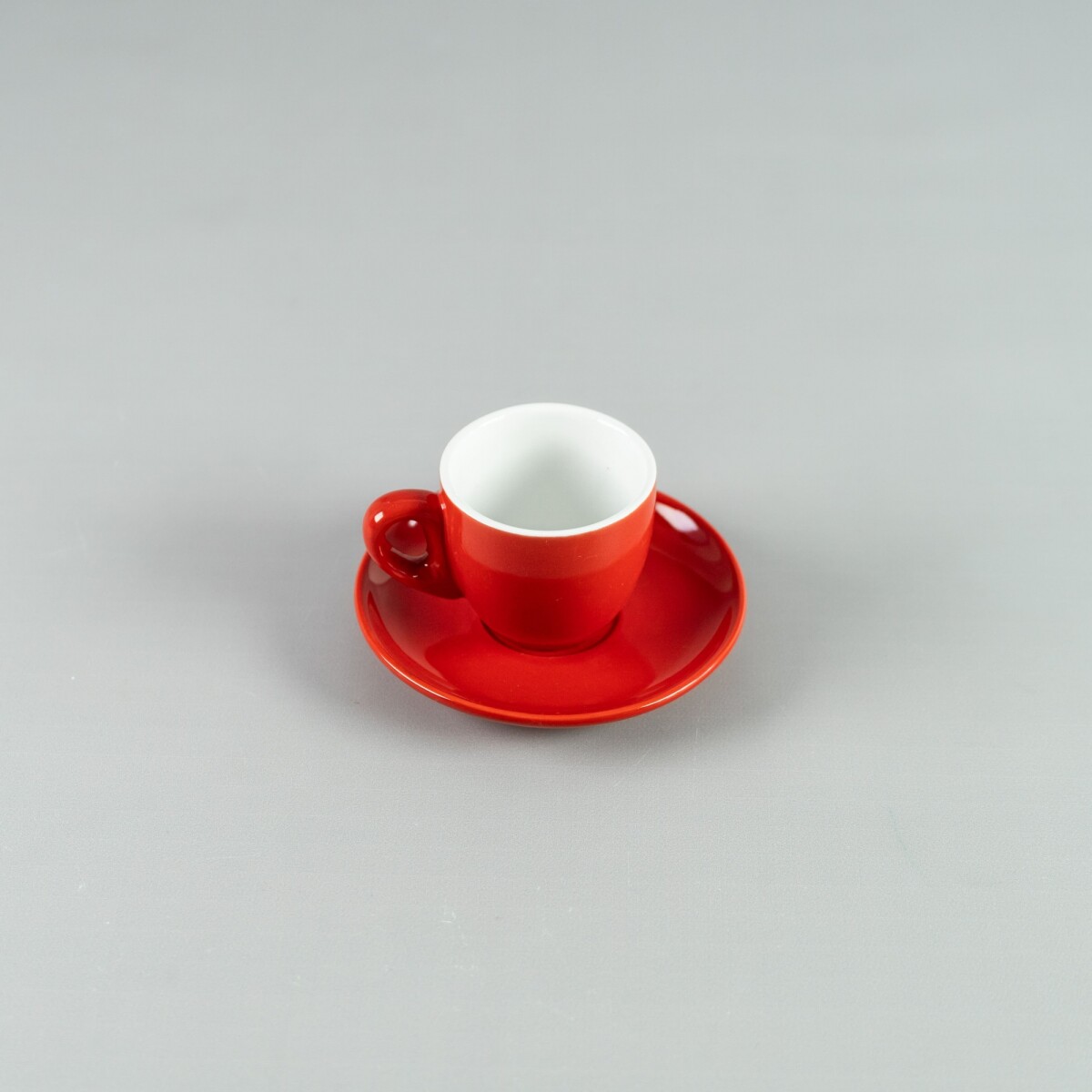 Taza de Cafe 90ml c/ Plato 11,5 cm Rojo 