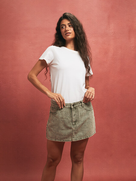 FALDA AZUCENA VERDE GRISACEO