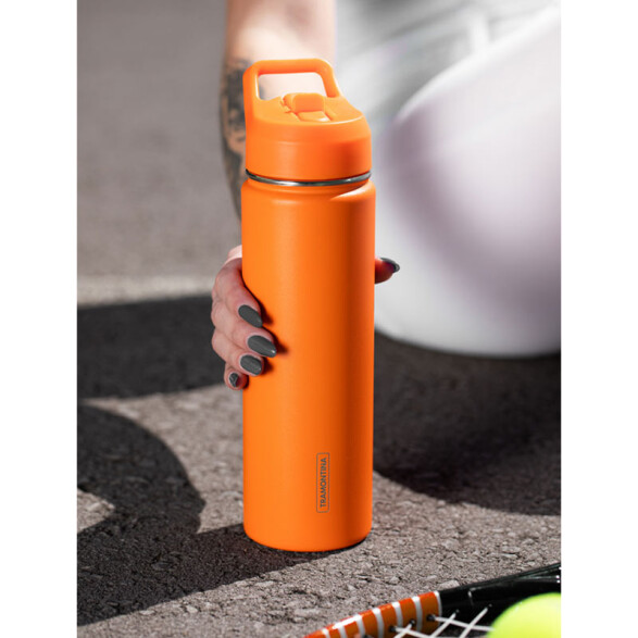 Botella térmica 650ml c/ sorbete naranja -TRAMONTINA TF6782