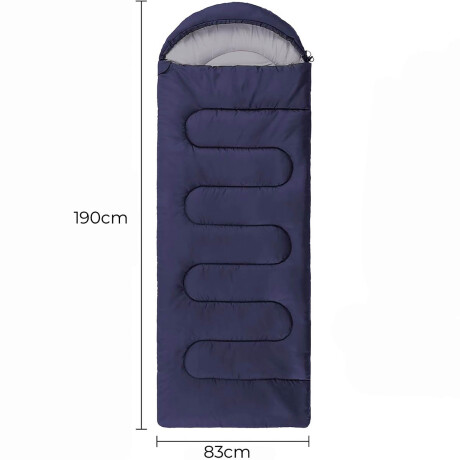 Sobre Dormir Capucha Colcha 190x83+ Bolso Camping Azul