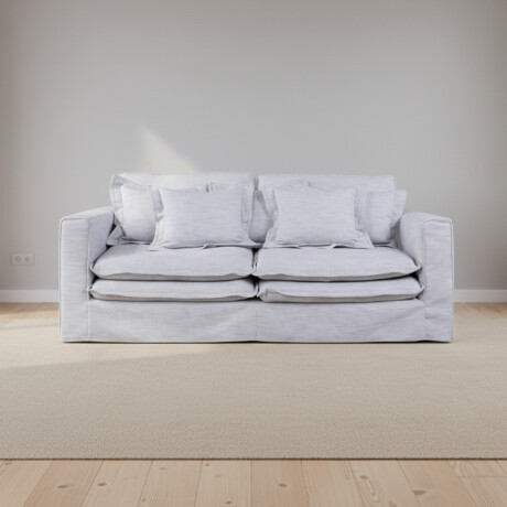 SOFÁ 3 CUERPOS TELA-PREMIUM GRIS LAZY