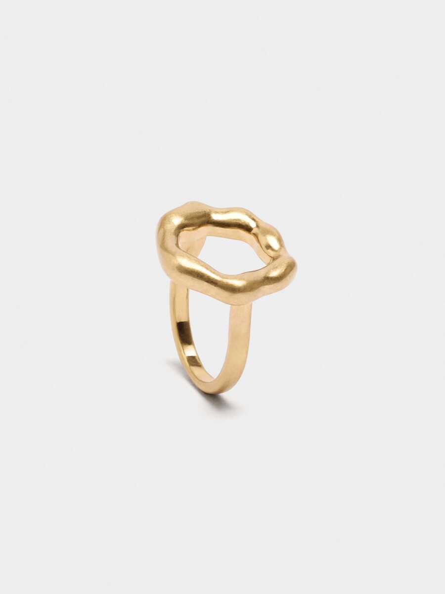 Anillo De Aro Irregular dorado