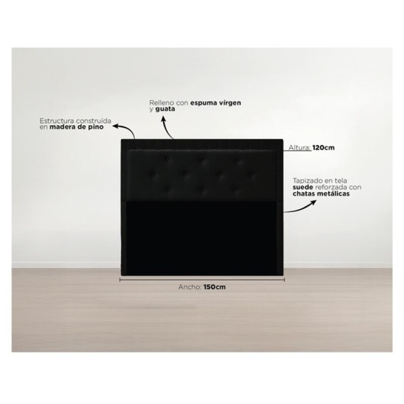Conjunto Dormitorio Levane14 + Respaldo + Box + Mesas De Luz Conjunto Dormitorio Levane14 + Respaldo + Box + Mesas De Luz
