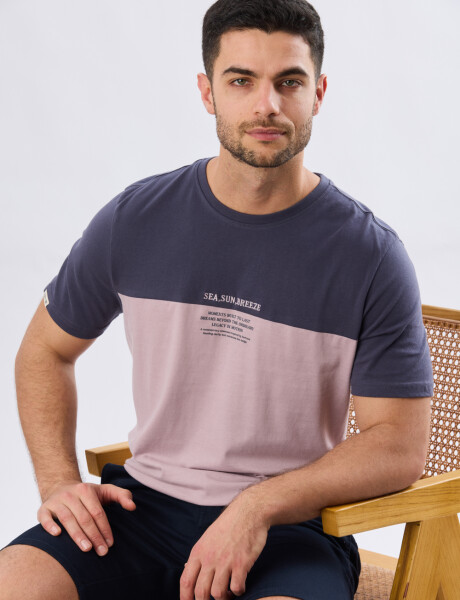 REMERA RAYADA DE ALGODÓN Piedra