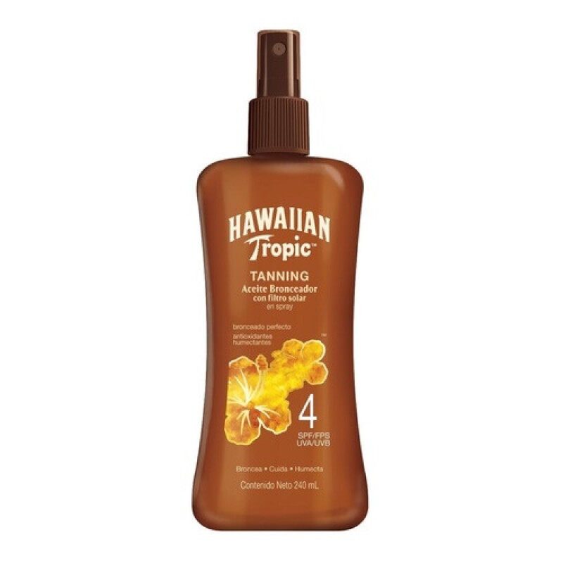 Aceite bronceador con filtro solar en spray Hawaiian Tropic FPS 4 240ml Aceite bronceador con filtro solar en spray Hawaiian Tropic FPS 4 240ml