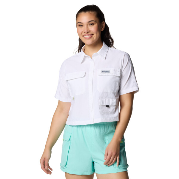 Camisa PFG Open Water Mujer WHITE