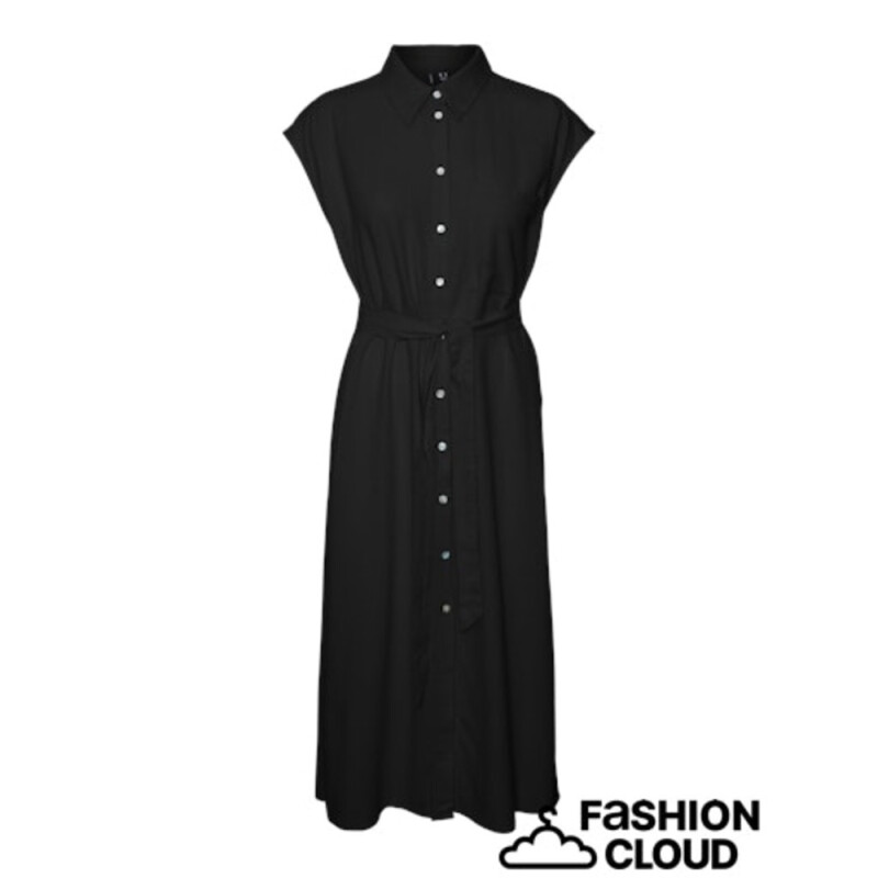VMMYMILO SL CALF SHIRT DRESS WVN GA BLACK