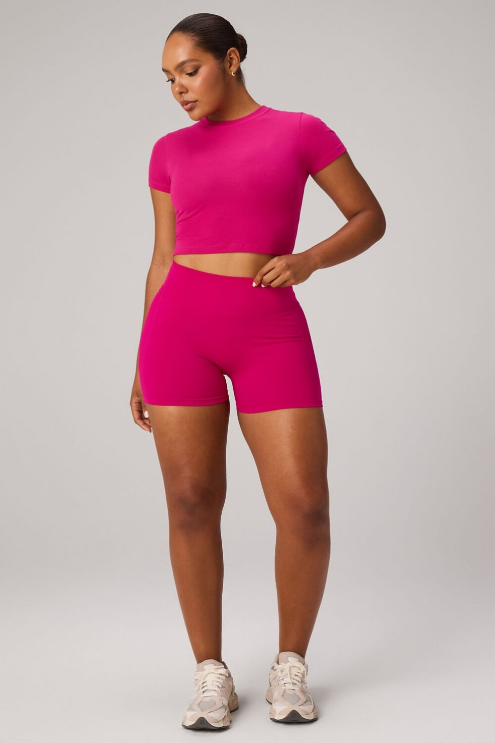 Polo Cotton Jersey Cropped Baby Tee Mujer Lush Berry
