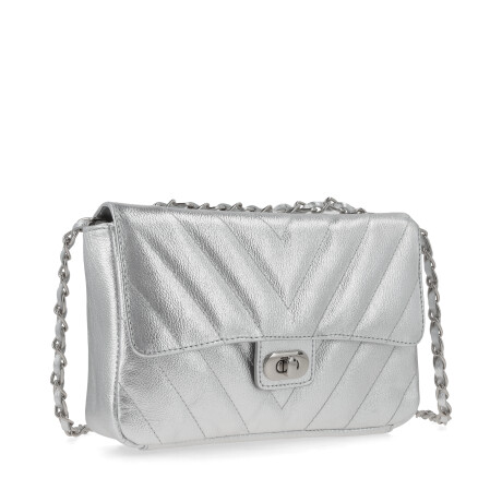 CARTERAS VENET - CUERO LALI PLATEADO