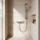 Griferia Ducha Exterior En Brushed Nickel - Serie Salemi GRIS-BRUSHED NICKEL