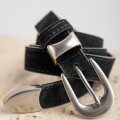 Imagen de Cinto Hebilla Plateado - Negro