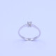 Anillo solitario oro 18k blanco con brillante engrace 4 puntas Anillo solitario oro 18k blanco con brillante engrace 4 puntas