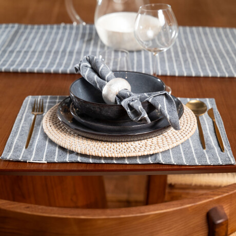 SET X2 INDIVIDUALES ALGODON AZUL STRIPE