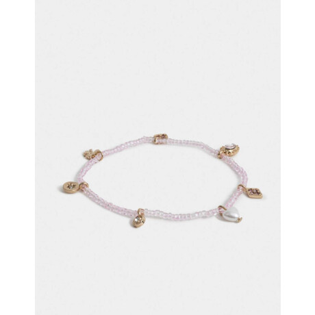 Pulsera Elástica Beads Multidijes Dorado