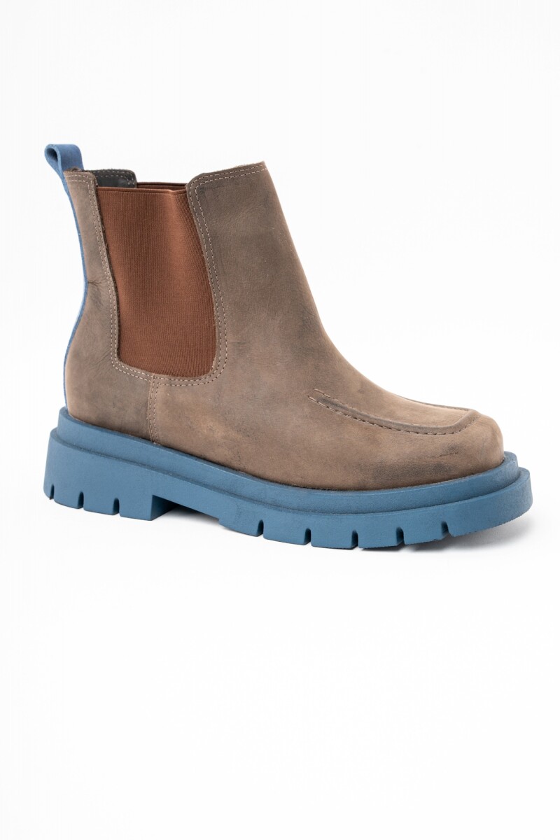 Bota Cuero Lavado Chocolate