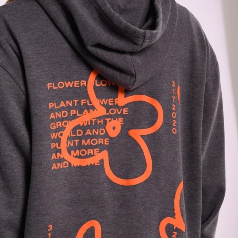 Buzo Dama Cang.Alg.C/Fepl.C/Estam.Canva XS-XL Gris