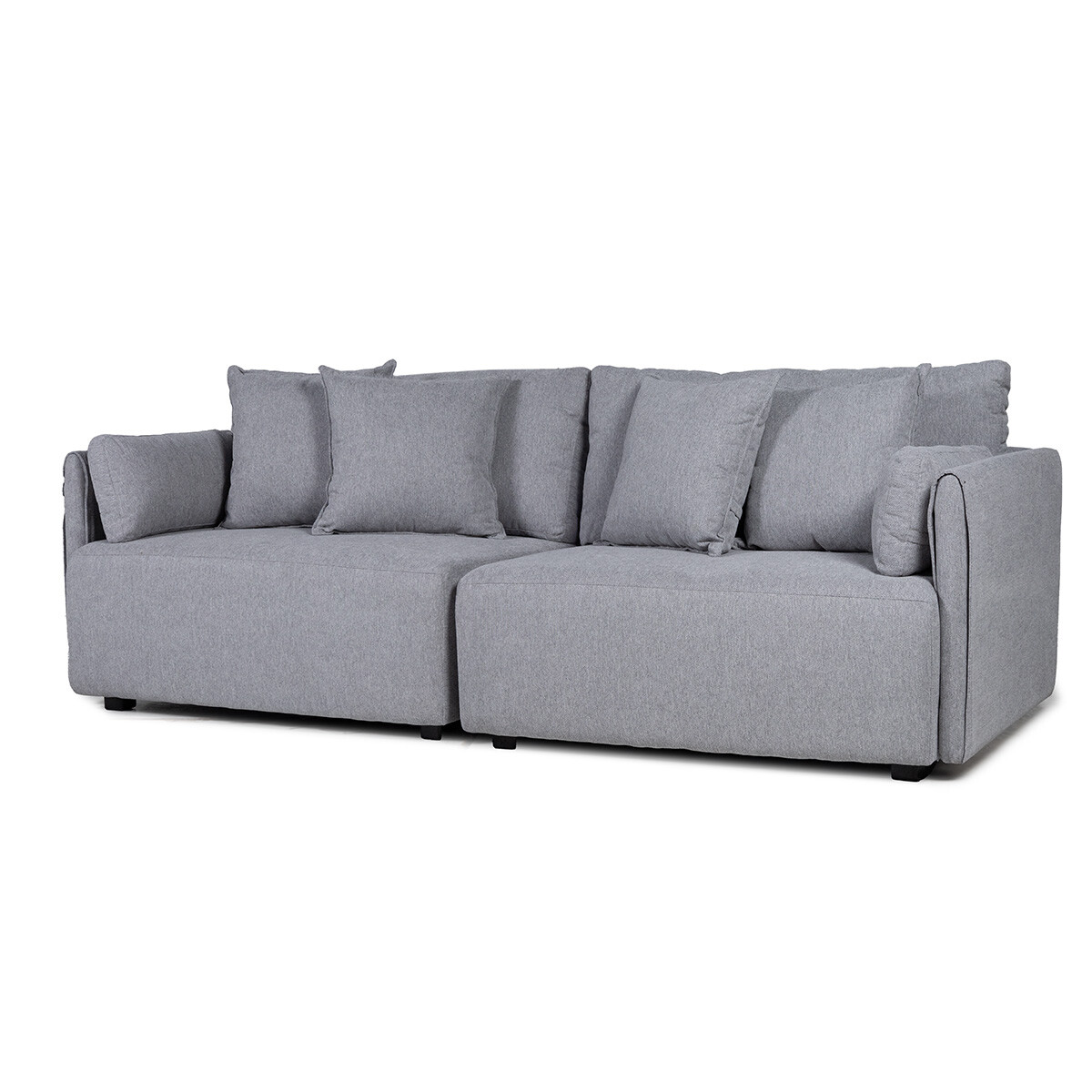 Sofá Torino - Tela Microfibra - 3 cuerpos - 3A-342 (Gris) 