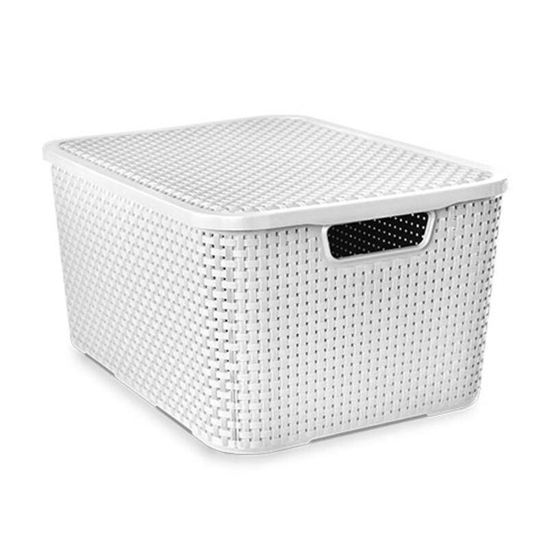 Caja ratán 20 lts BLANCO