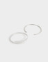 Pulseras Rígidas Sets Metal Pulseras Rígidas De Metal - Plateado