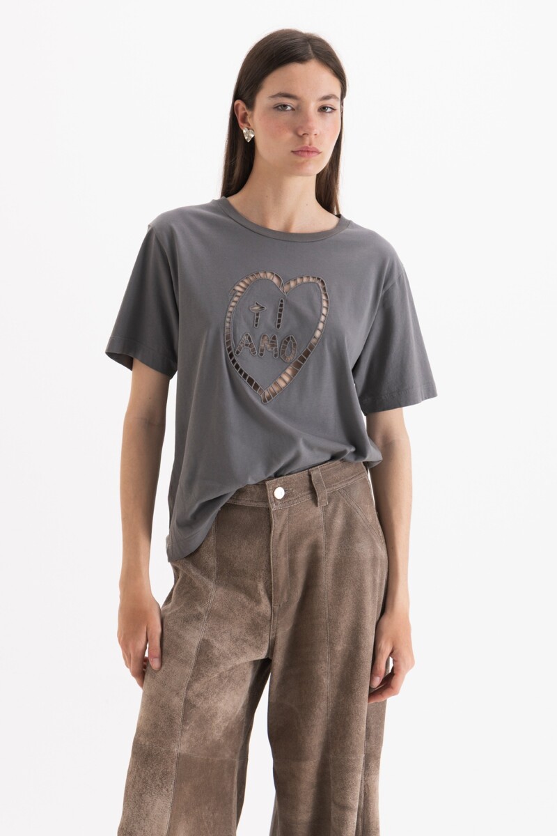 REMERA TI AMO Gris