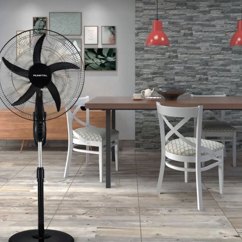 Ventilador de Pie Punktal con 5 Aspas 50cm Negro Ventilador de Pie Punktal con 5 Aspas 50cm Negro