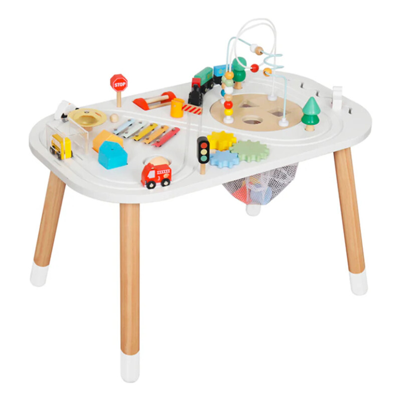 MESA CON ACTIVIDADES SENSORIALES RECTANGULAR BLANCA MESA CON ACTIVIDADES SENSORIALES RECTANGULAR BLANCA