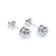 Caravanas en oro 18k blanco y brillantes. Caravanas en oro 18k blanco y brillantes.