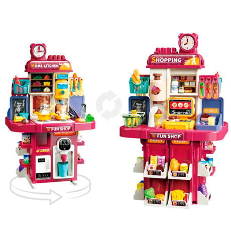 Set Cocina Supermercado Doble Multifunción X83pcs Jug007307