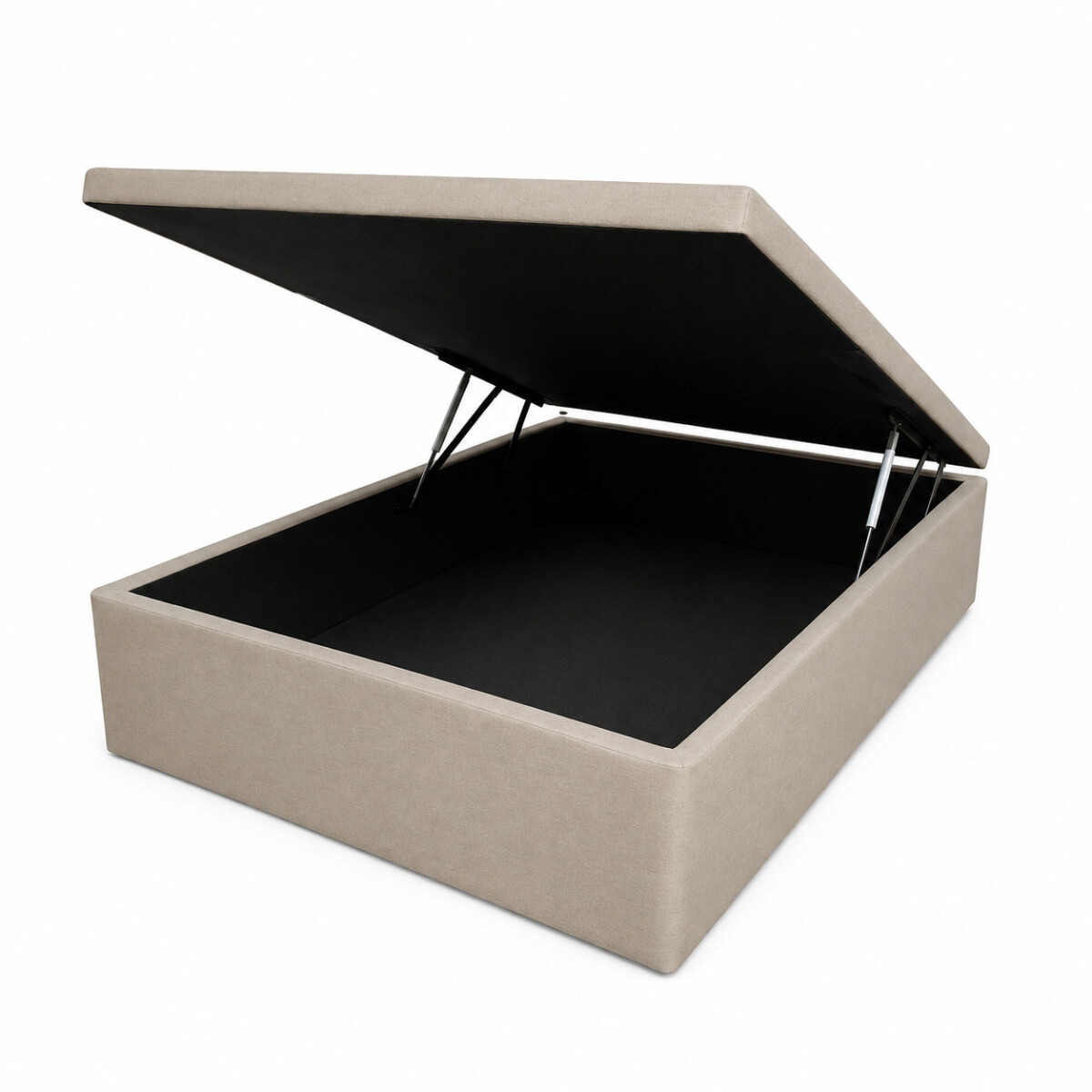 Box Baúl - Tapizado en Lino - 110x190 Beige 