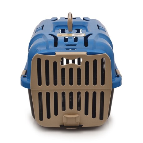 Transportadora Jaula Plástica Rígida para Mascotas Pequeñas Azul