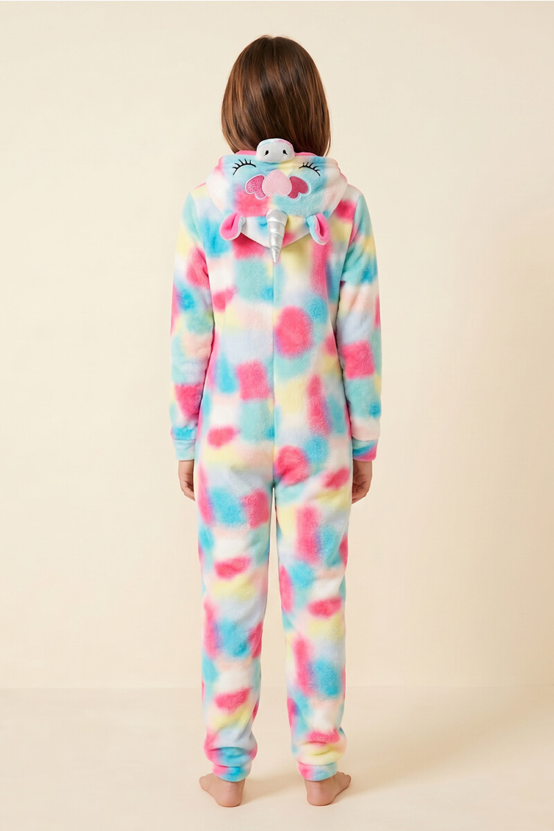 ENTERITO CON CAPUCHA MICROFLEECE MULTICOLOR