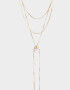 Collares Largos Collar Largo Multicadena Con Corazón - Dorado