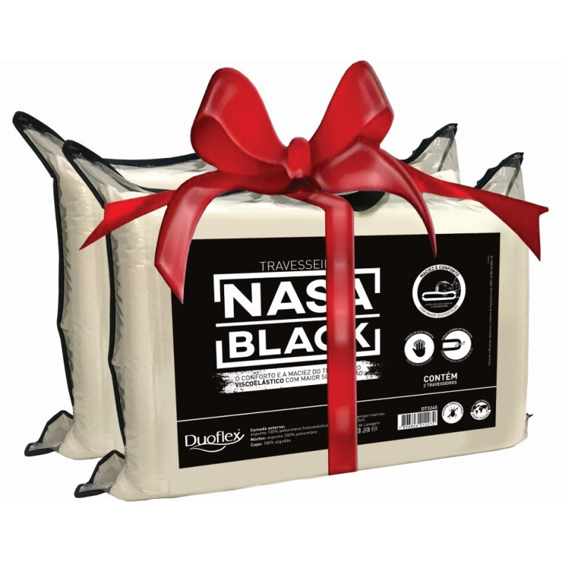 PACK x 2 ALMOHADAS MDS Nasa Viscolástica Black PACK x 2 ALMOHADAS MDS Nasa Viscolástica Black