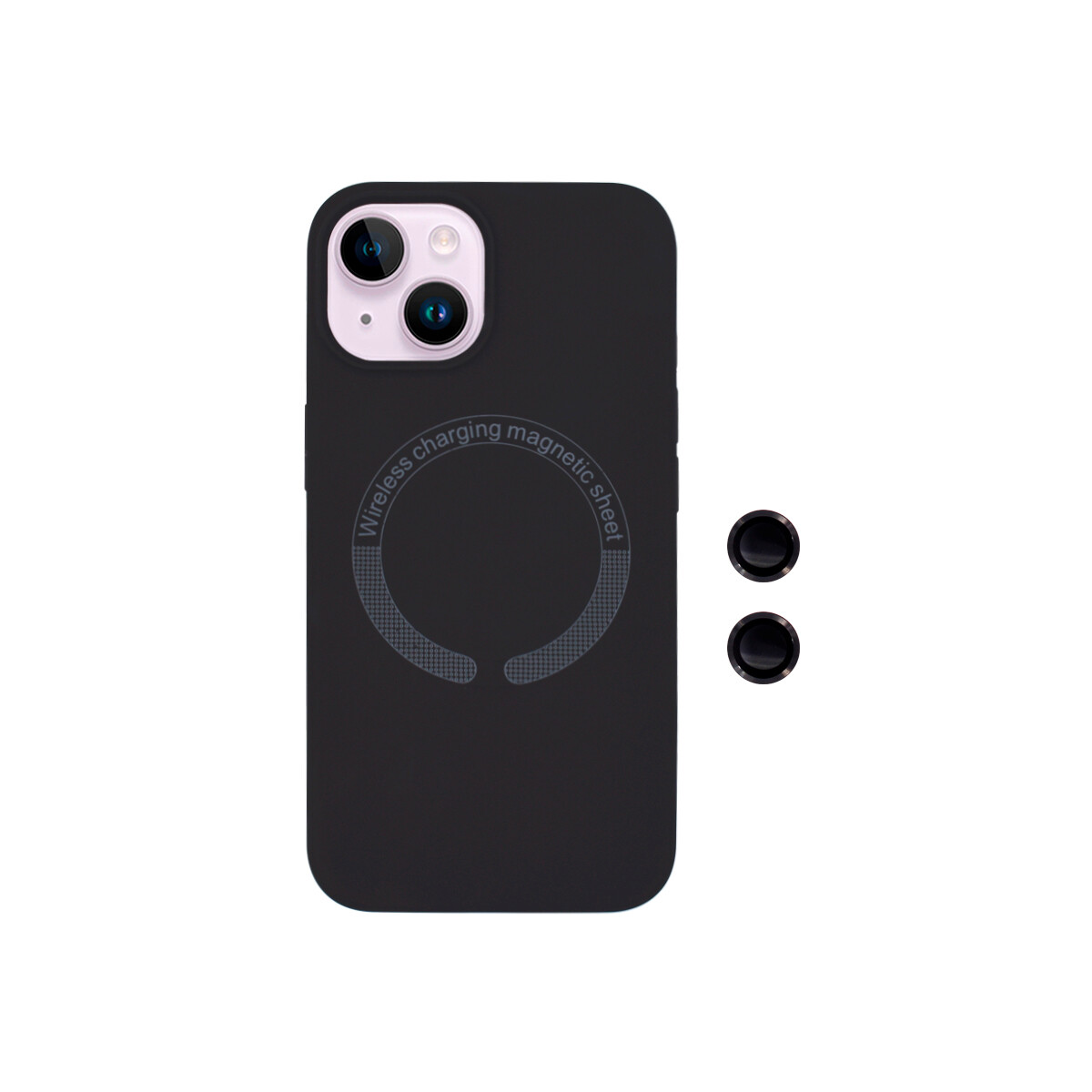 Protector para iPhone 13/14 MagSafe prot. cámara negro 