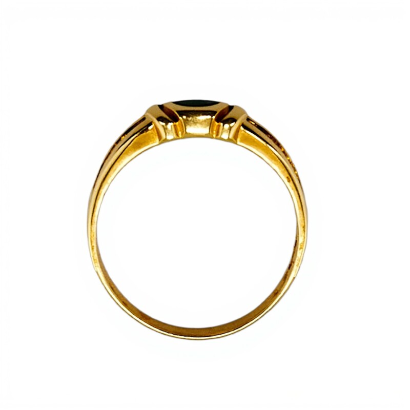 Anillo Solitario-Oro Bajo-Piedra Zafiro-AN8127 conpiedra