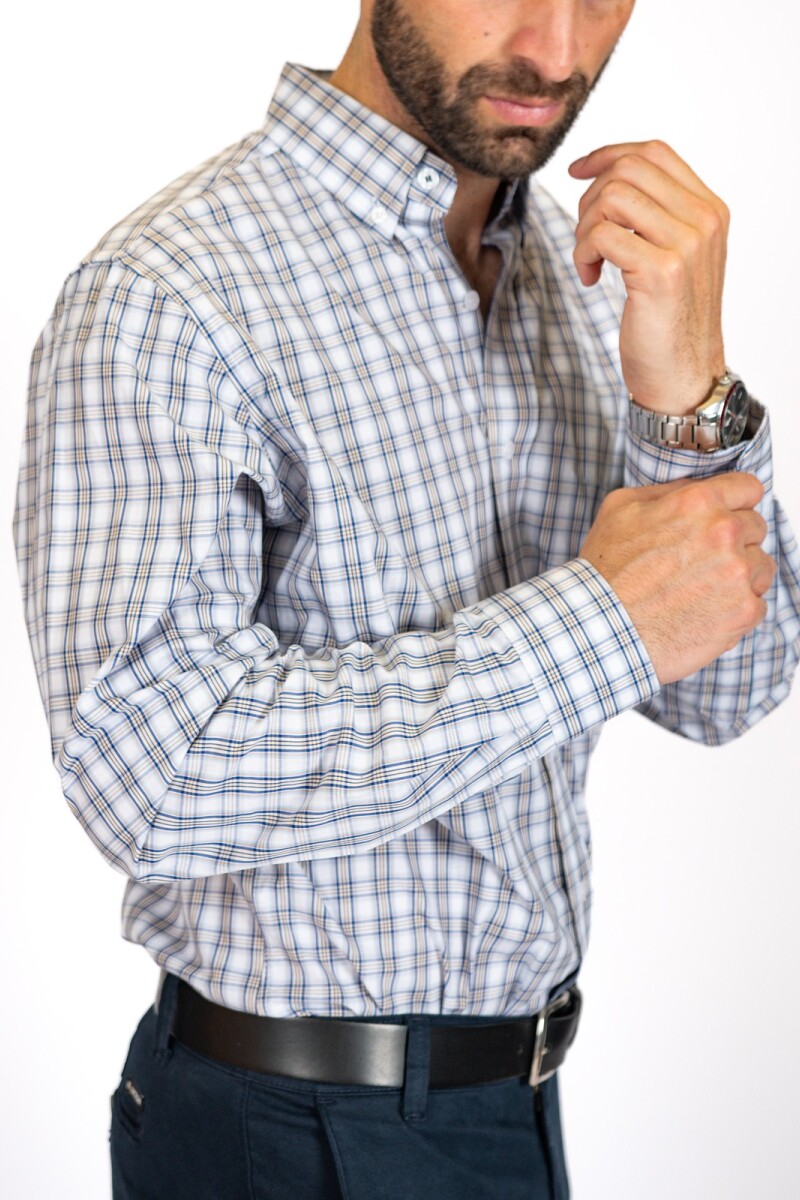 Camisa Escocesa Brixton Azul