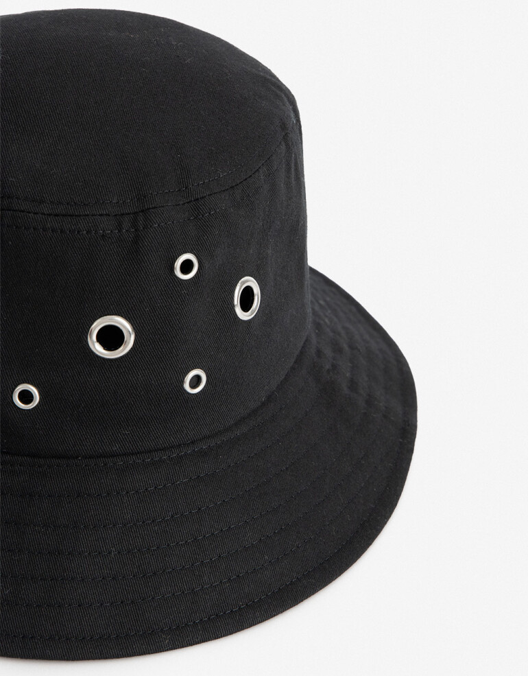Sombreros verano Piluso Sombrero Piluso Con Ojales - Negro