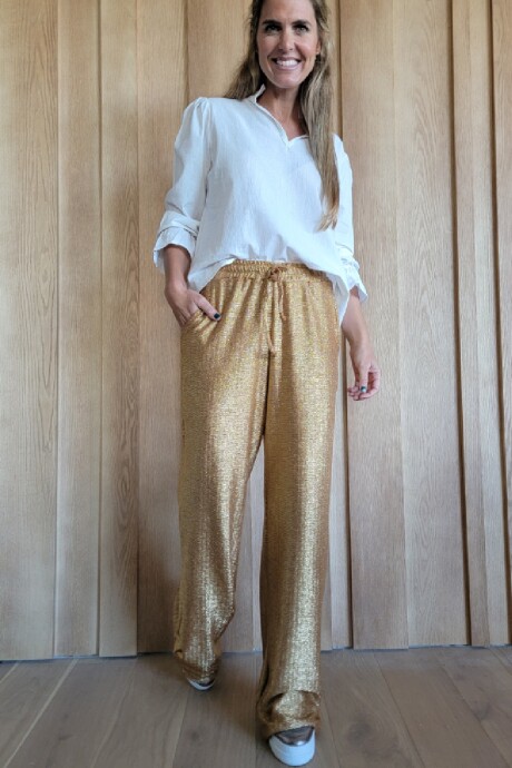 Pantalón Shine Dorado