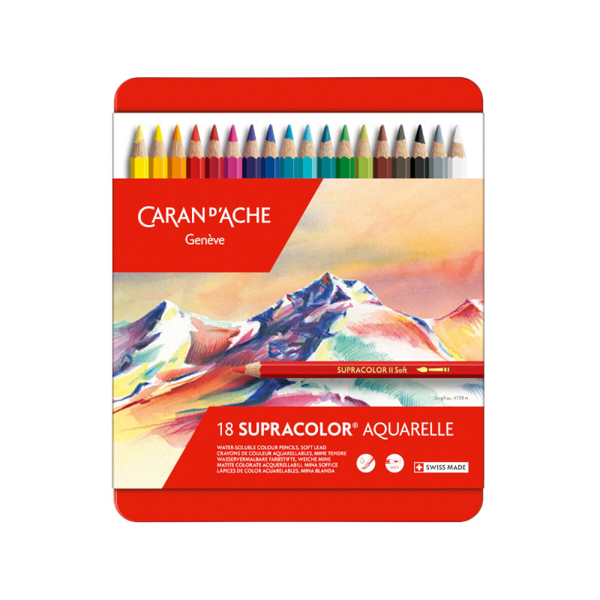 Lápices de colores Caran d'Ache Supracolor Soft - 18 colores 