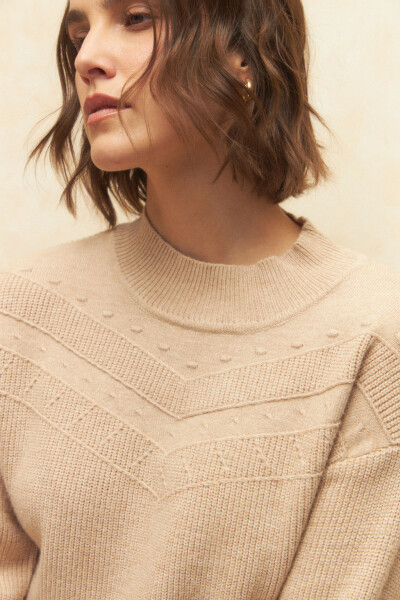 POLERA MONIQUE Beige Melange