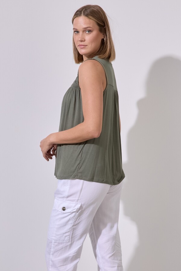 Musculosa Frunces VERDE