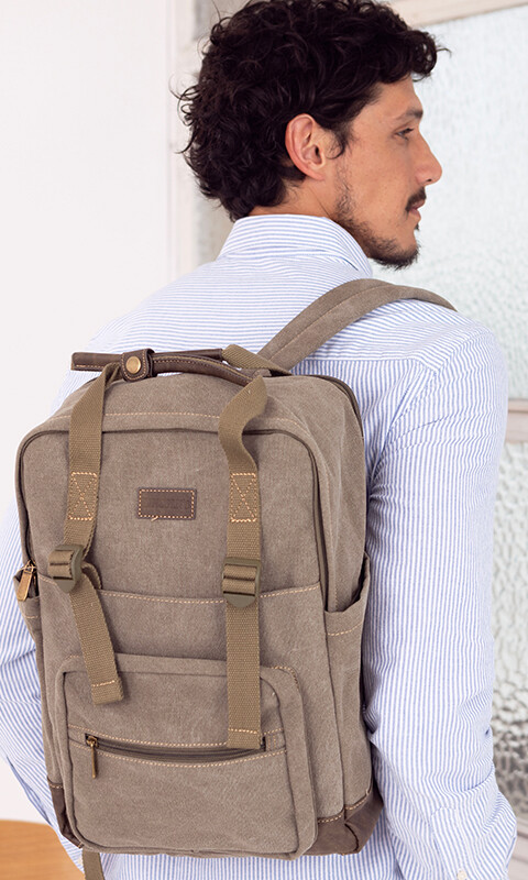 MATERA MOCHILA LANIN CANVAS OLIVA