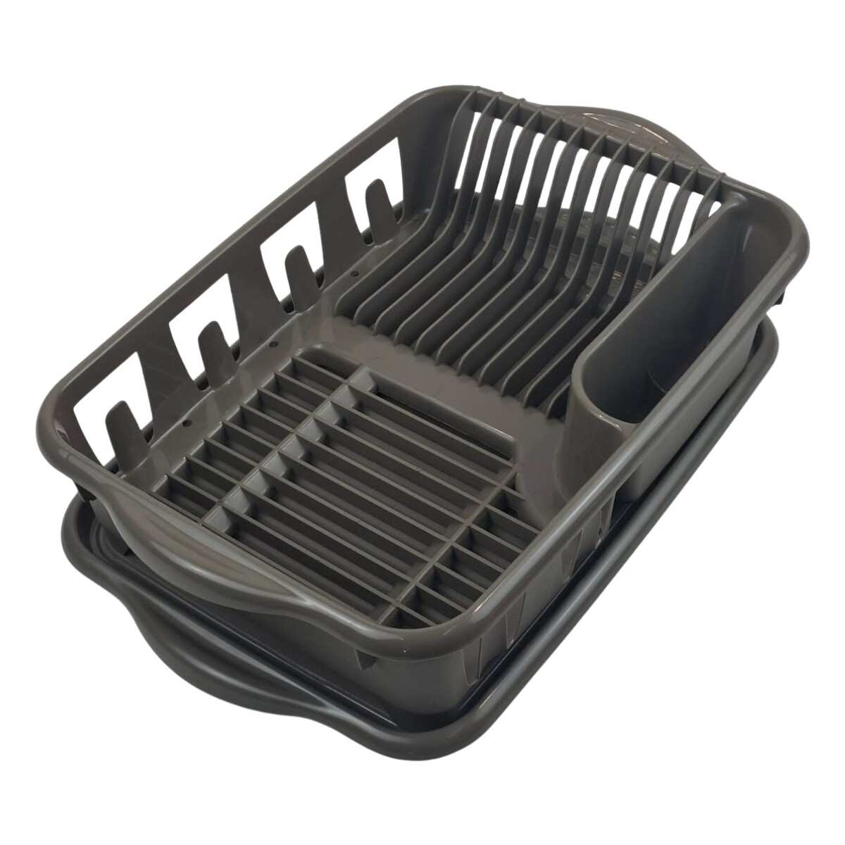 Escurridor de platos con bandeja - GRIS OSCURO 