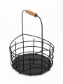 FRUTERO METAL CON ASA DE BAMBOO NEGRO