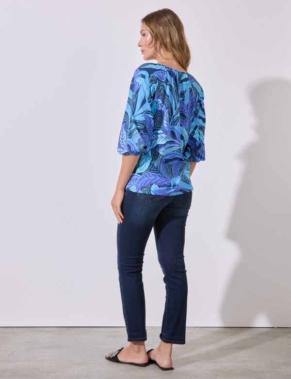 Blusa Printed AZUL/MULTI