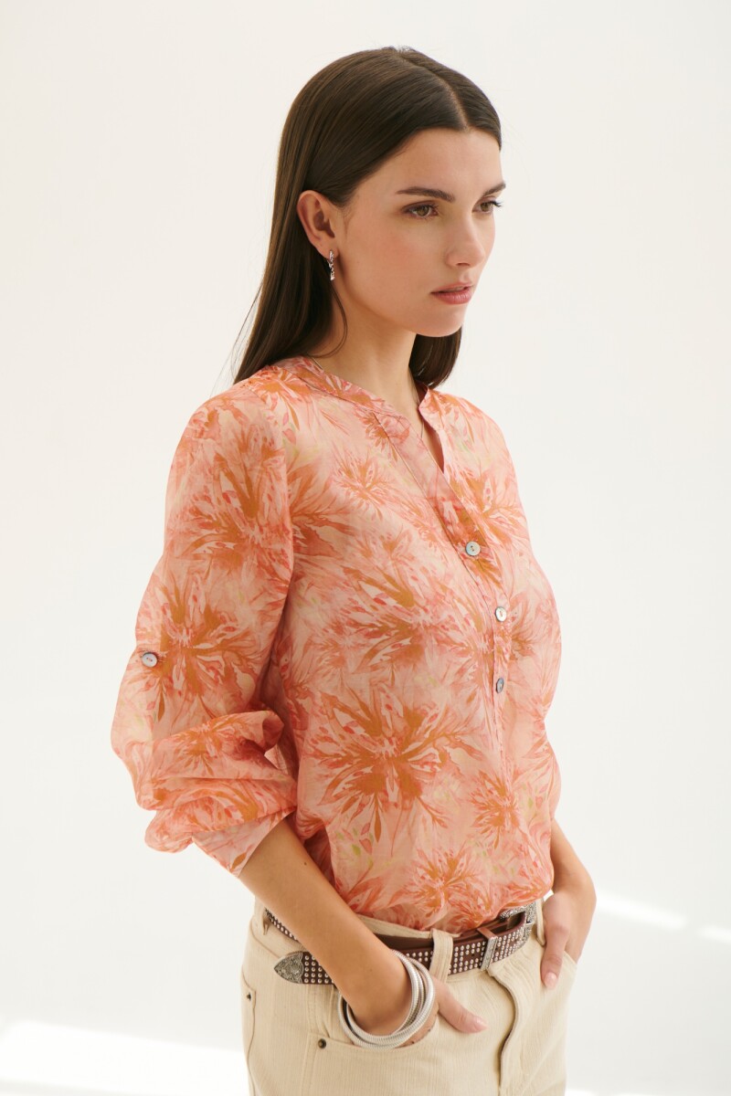 CAMISA JULIA AQUA CORAL