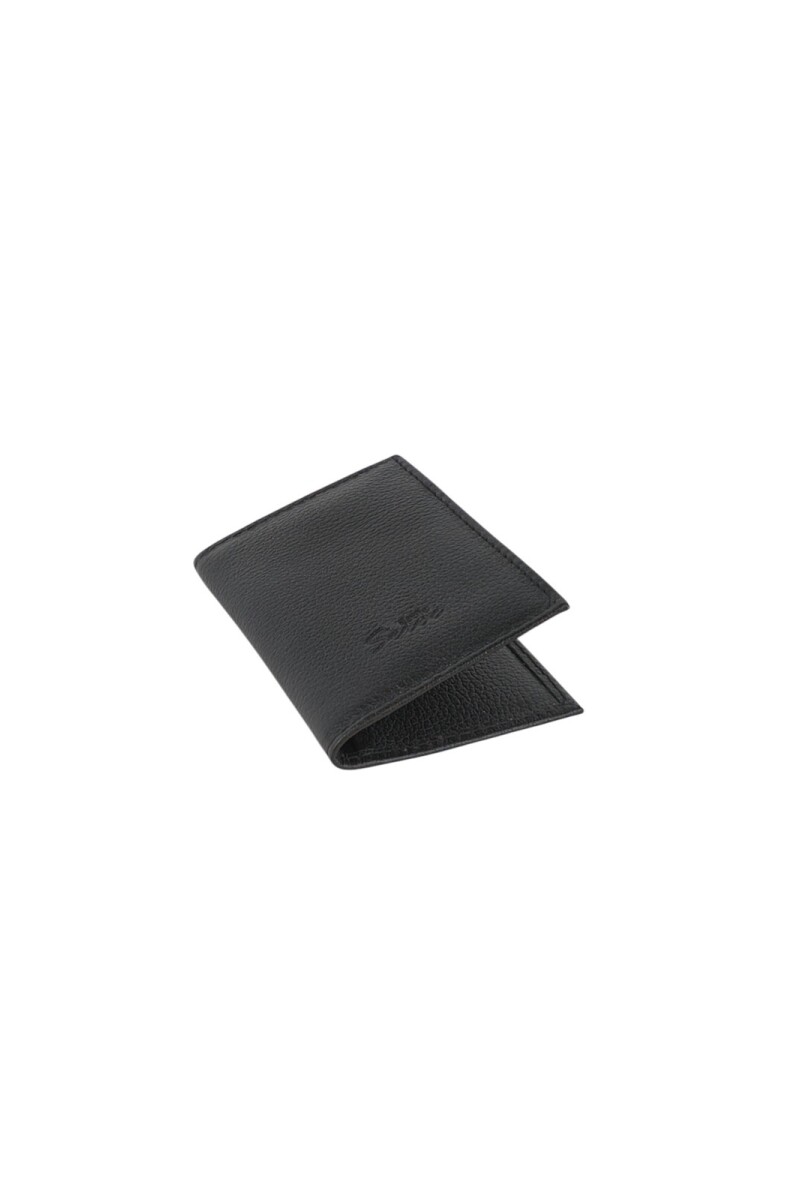 Porta Documentos de Cuero Genuino | Diseño Compacto y Elegante. Negro