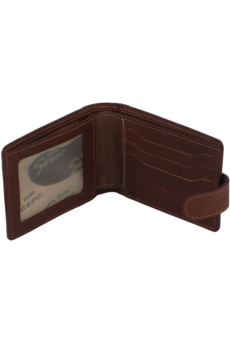 Billetera de cuero chocolate c/Marrón
